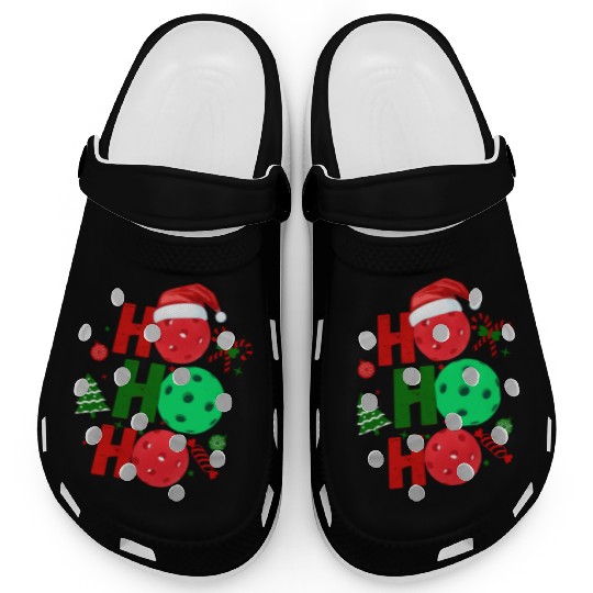 Pickleball Ho Ho Ho Holiday Merry Christmas Clogs