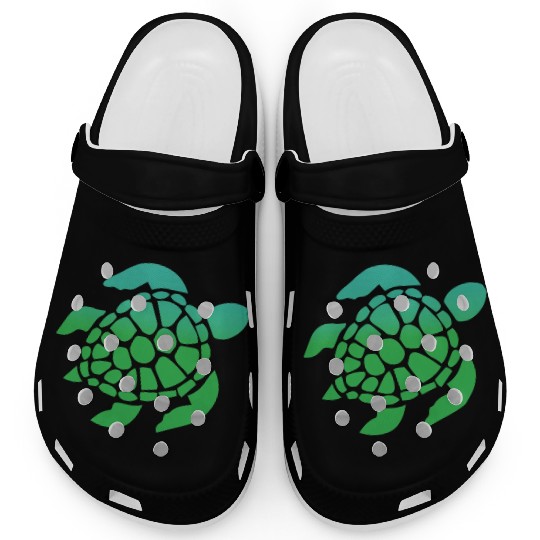 Green Sea Turtle Ocean Swimming Clogs