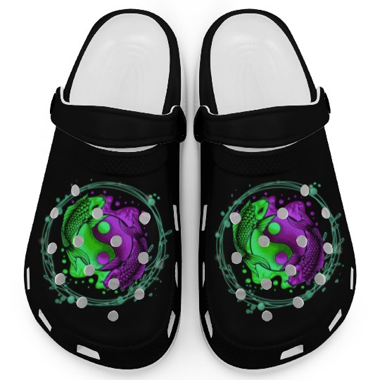 Yin Yang Yoga Japanese Koi Fish Clogs