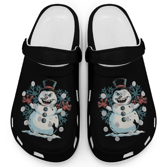 frosty snowman creepy Clogs