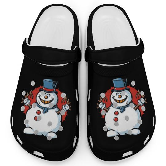 frosty snowman creepy Clogs