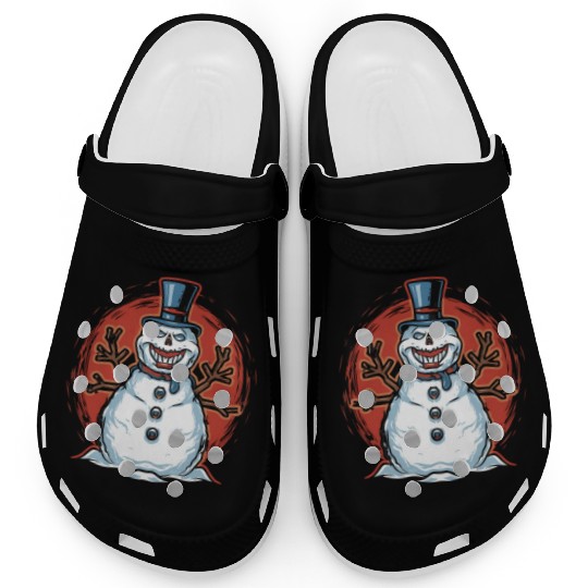 frosty snowman creepy Clogs