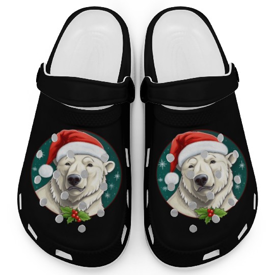 Polar bear Christmas Clogs