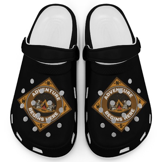 Adventure Begins Here Mountain Hiking Climbing Clogs