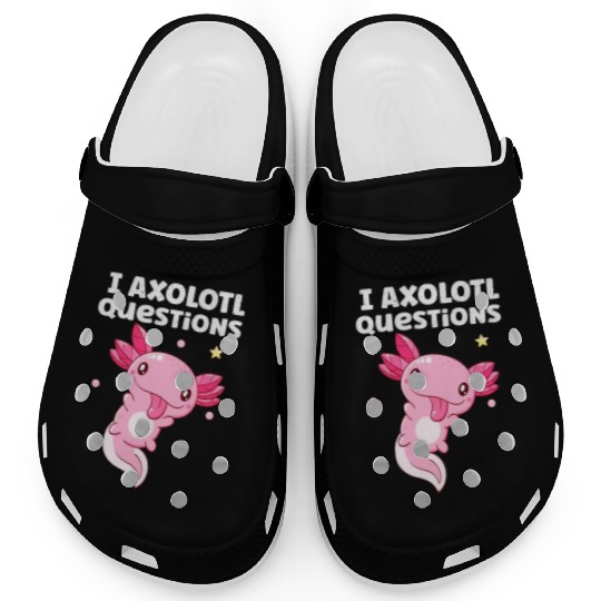 I Axolotl Questions Axolotl funny Axolotl Retro Clogs