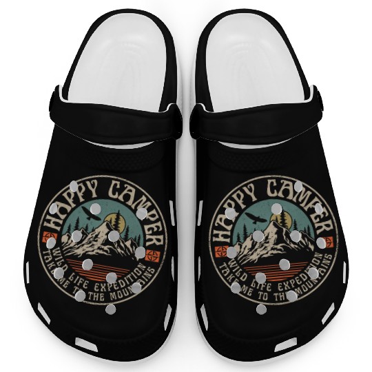 HAPPY CAMPER VINTAGE MOUNTAINS Clogs