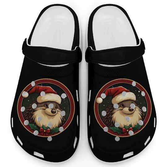 Hedgehog Christmas Clogs
