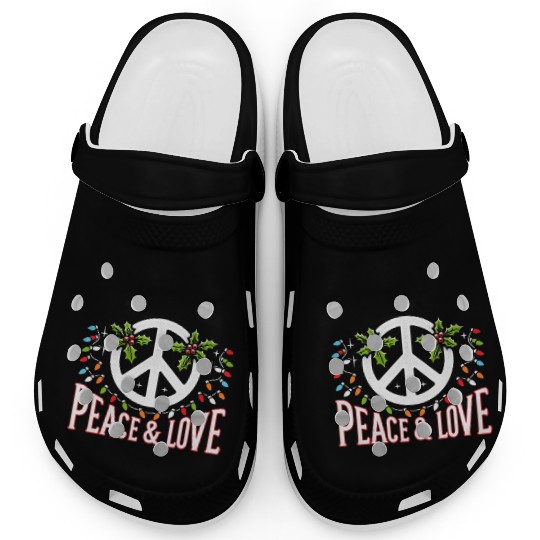 Christmas Peace and Love Clogs
