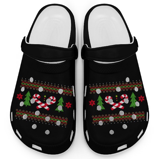 Candy canes pattern for Christmas Clogs