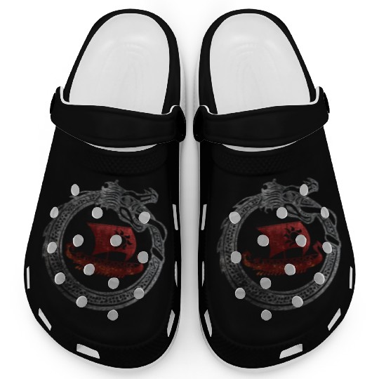 Jormungandr Vikings Dragon Ship Thor Mjolnir Clogs