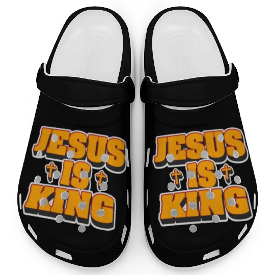 Jesus Is King Love Jesus Christian Christmas Clogs