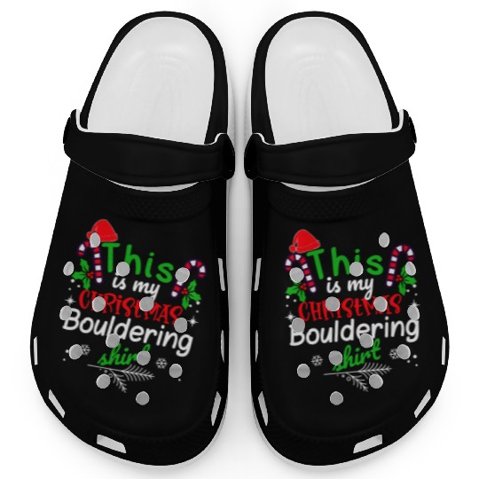 This is my Christmas Bouldering Clogs