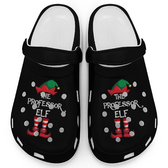 Professor Elf Matching Family Christmas Teacher Clogs