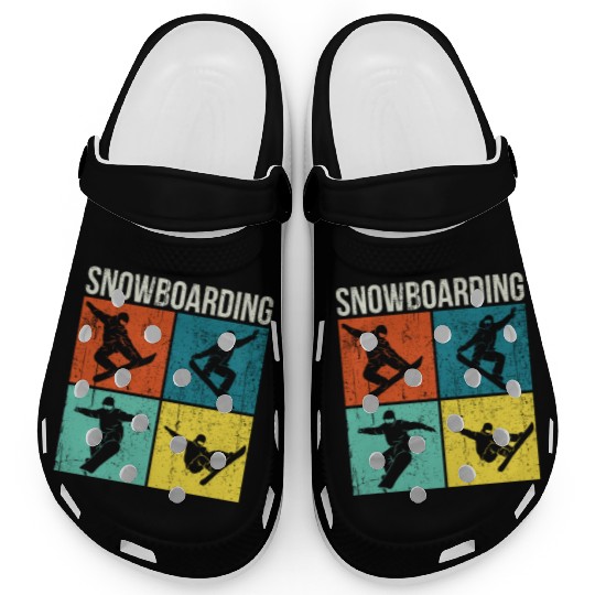 Retro Snowboard And Snowboarding Clogs
