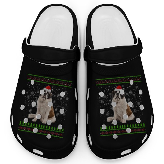 Ugly Saint Bernard Dog Merry Clogs