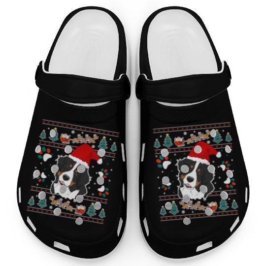 Merry Woofmas Bernese Mountain Dog Clogs