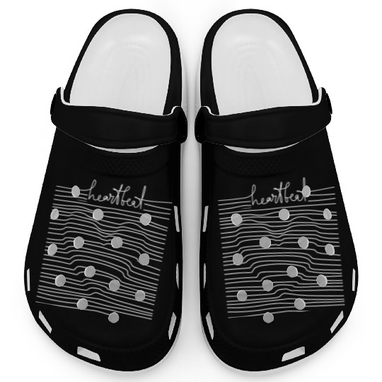 Heartbeat Love Heart Pulse Drawing Doctor Nurse Clogs