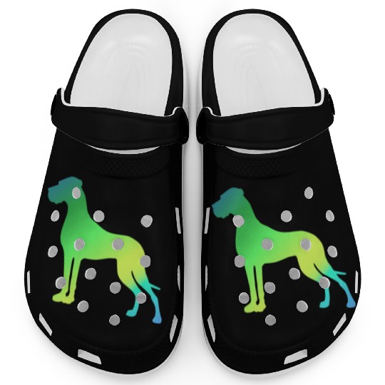 Green Yellow Great Dane Clogs