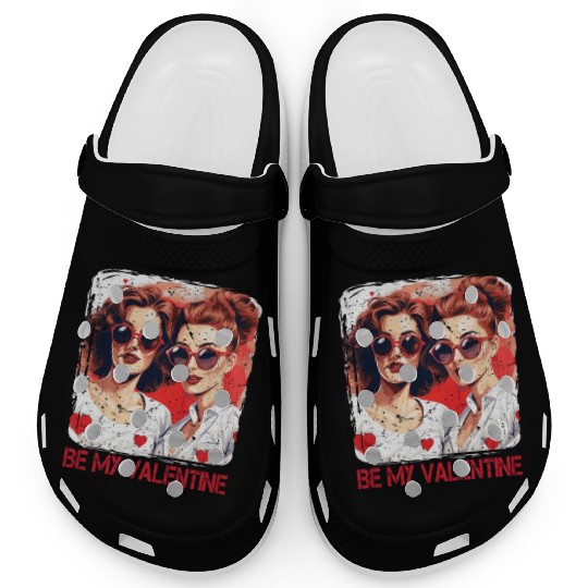Valentines Day Outfit For Her And Her in love Clogs