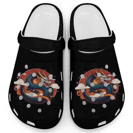a traditional Chinese dragon Clogs