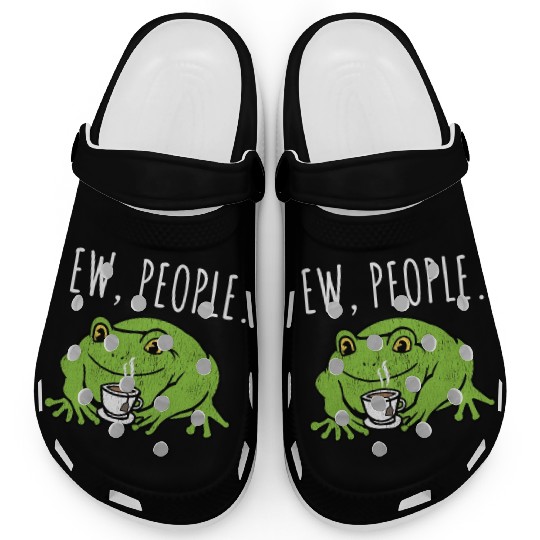 Ew People Cottagecore Frog With Tea Clogs