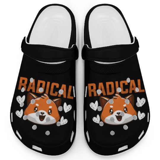 Radical Red Panda Clogs