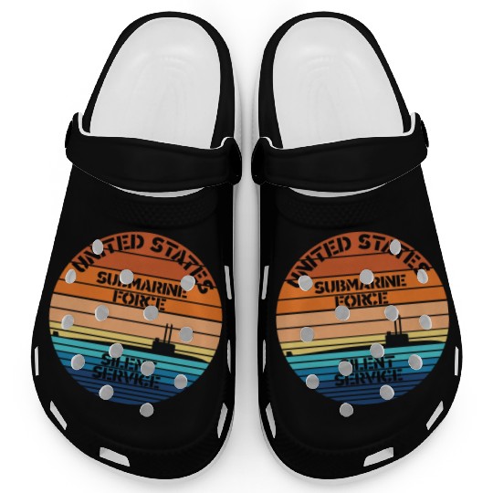 Sunset Us Submarine Force Silent Service Clogs