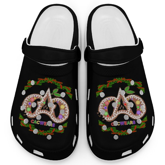 Christmas Bakery Gingerbread Cookie Pastry Logo Clogs