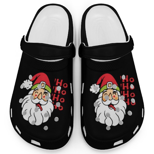 Santa Claus Face Clogs Christmas HO HO HO HO