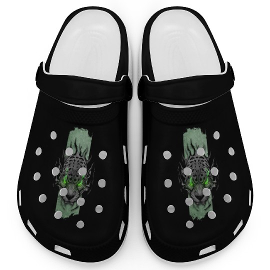 Emerald-Eyed Jaguar Clogs
