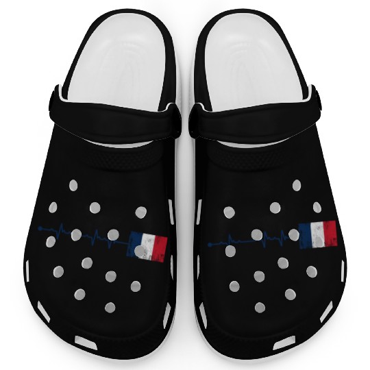 France Flag Heartbeat Clogs