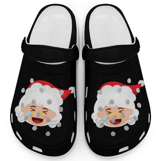 Mrs Claus Emoticons Cry Laughing Loud Christmasmrs Clogs