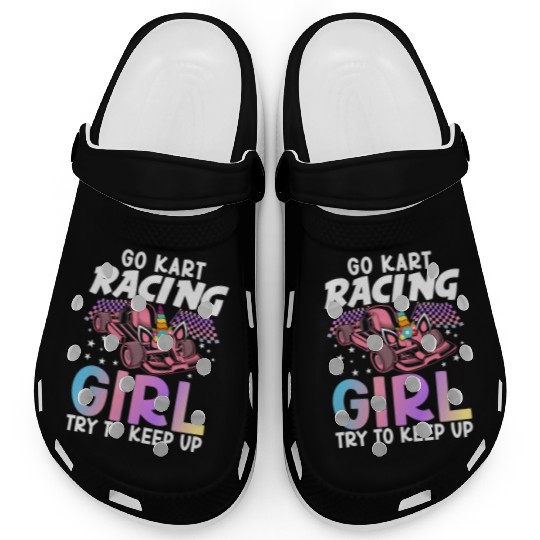 Female Go Kart Racer Go Karting Girl Clogs