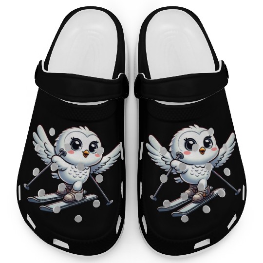 Snowy Owl Hockey - Majestic Player on the Ice Clogs