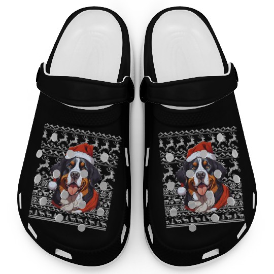 bouvier bernois santa claus christmas Clogs