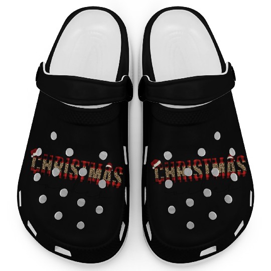 Christmas Vibes Buffalo, Holly, Holiday Vibes Clogs