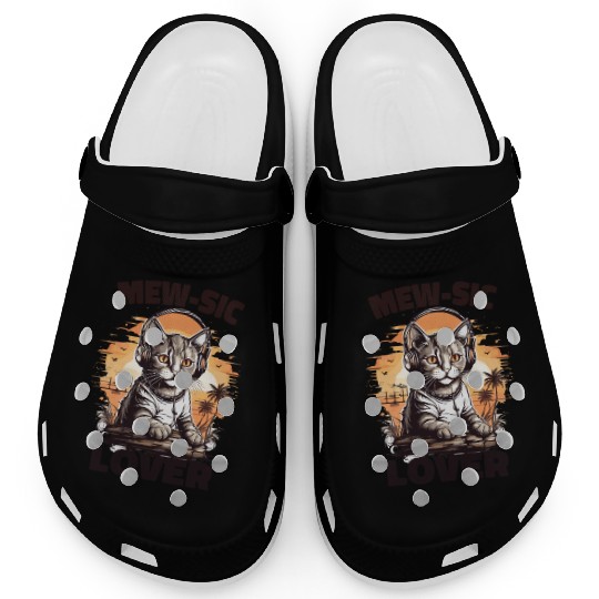 music lover cat | cat | cute cat | hiphop Clogs