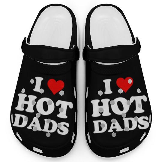 I Love Hot Dads Clogs