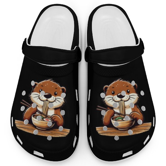 Sweet Otter Eats Ramen Noodles Otters Ramen Clogs