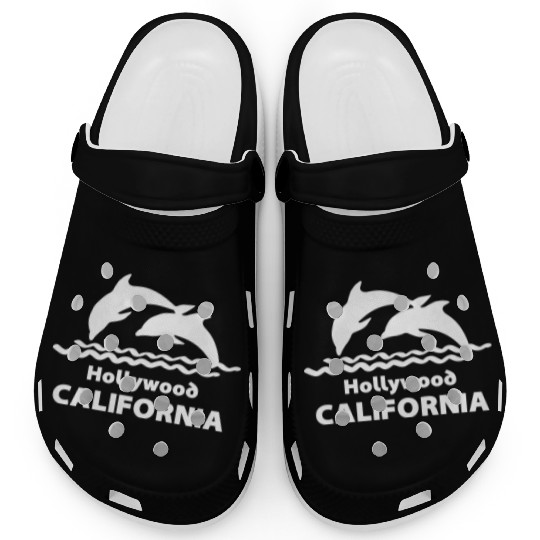 Hollywood California Dolphins Souvenirs Gifts Clogs