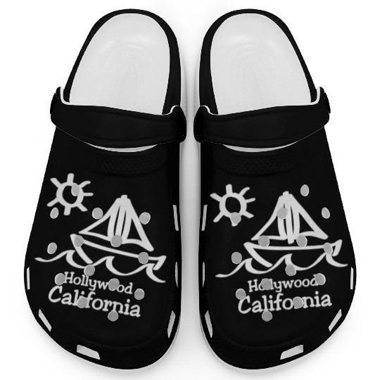 Hollywood California Sailboat Souvenirs Gifts Clogs