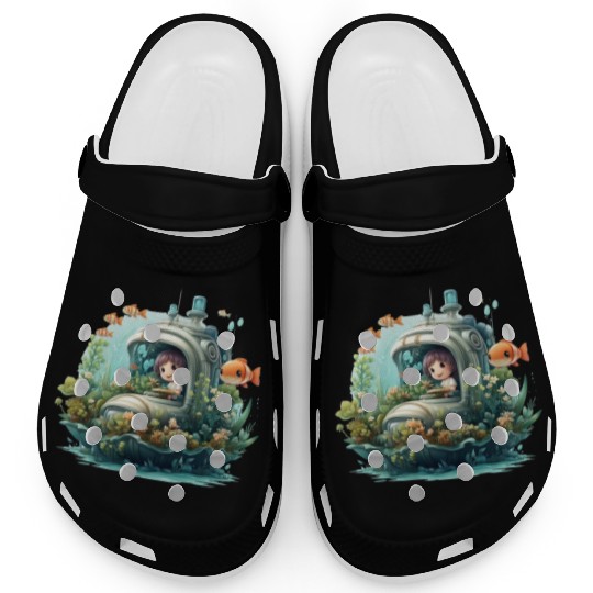 A delightful kawaii book submarine exploring Clogs