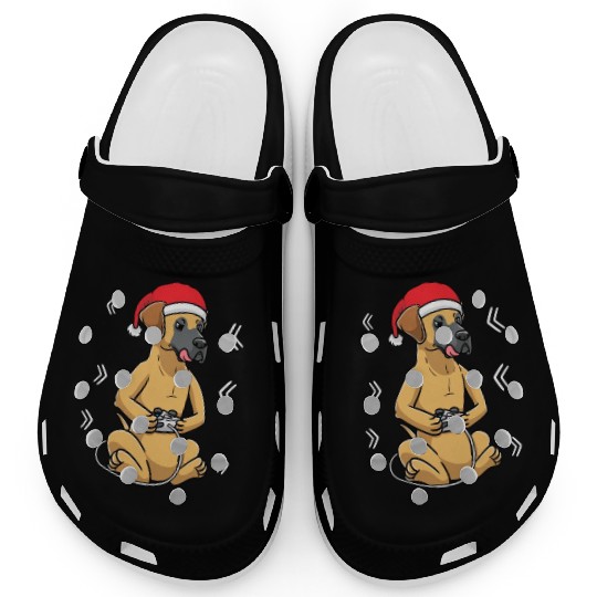 Great Dane Dog German Mastiff Christmas Gaming Clogs