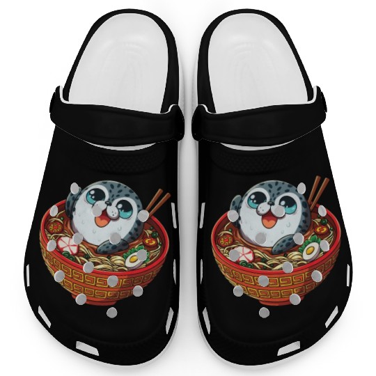 Marine Animal Sea Creature Ocean Ramen Soup Seal Clogs