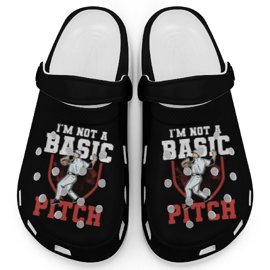 Funny Baseball Pitcher Clogs