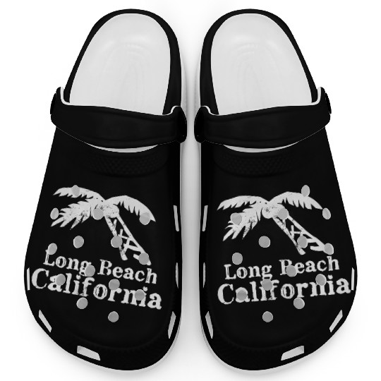 Long Beach California Palm Tree Souvenirs Gifts Clogs