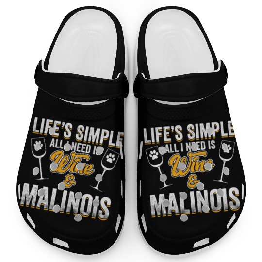 Belgian Malinois Dog Dog Wine Saying Pun Quote Clogs