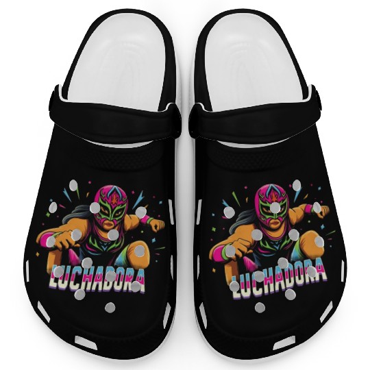 Mexican Wrestling Wrestler Lucha Libre Mask Mexico Clogs