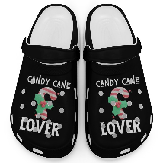 Candy Cane Lover Christmas Peppermint Candy Canes Clogs