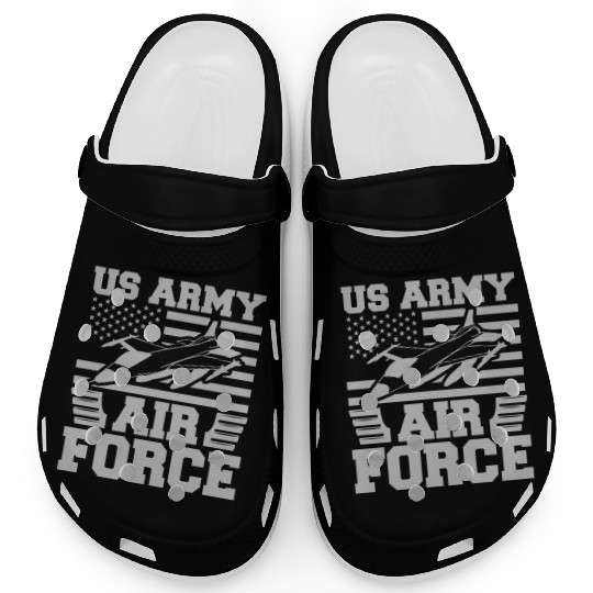 US Flag Airplane Patriotic American Pilot Clogs
